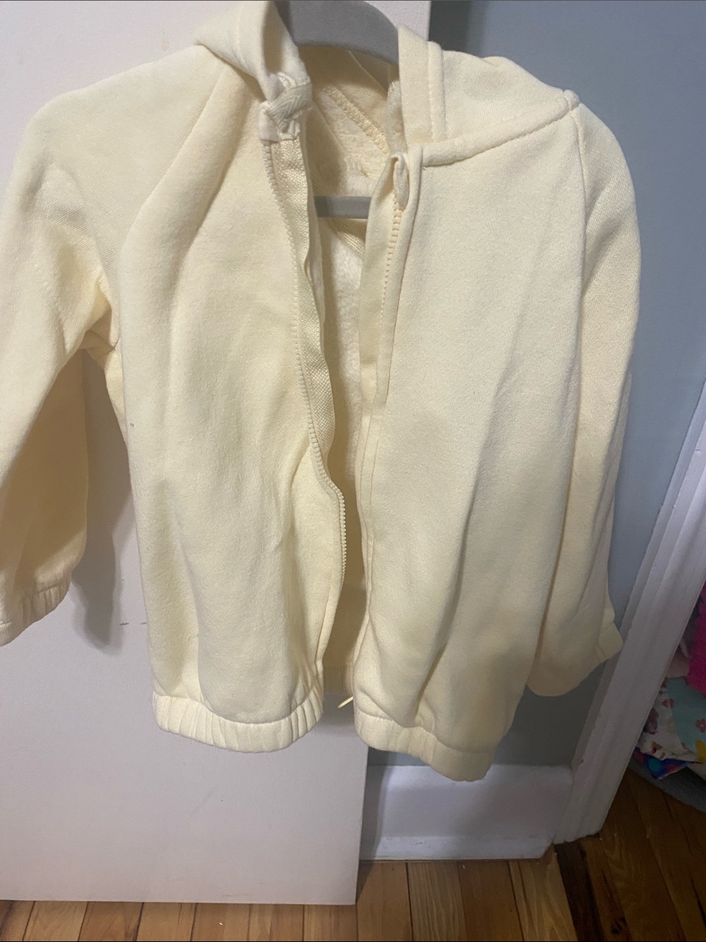 Primark Kids Pale Yellow Hooded Zip-Up Sweatshirt